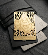 Laughing Buddha Golden Wallet Card