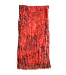 Red Protection Paisley Shawl (Crinkled)