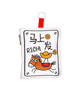 Get Rich! Horse Canvas Pouch