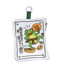 Boundless Prosperity Frog Canvas Pouch