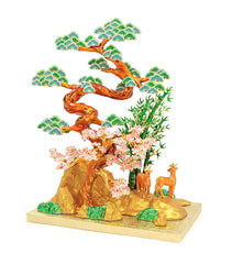 Three Friends of Winter with Deers