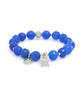 Sky Raven Charm Bracelet with Blue Agate