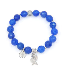 Sky Raven Charm Bracelet with Blue Agate