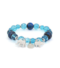 Elephant & Rhinoceros Anti Burglary Charms Bracelet