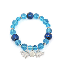 Elephant & Rhinoceros Anti Burglary Charms Bracelet