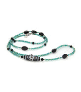 5 Eyed Thunder and Lighting Dzi with Black Onyx Necklace