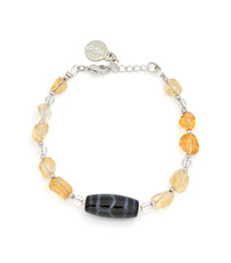 Tortoise Shell Dzi with Citrine Bracelet