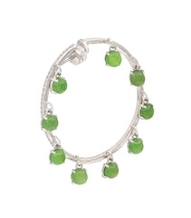 Power 9 Jade Hoop Earrings
