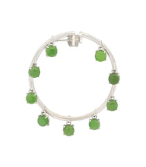Power 9 Jade Hoop Earrings