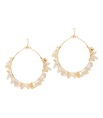 Citrine Crystal Hoop Earring