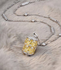 Prayer Wheel Pendant for Wealth