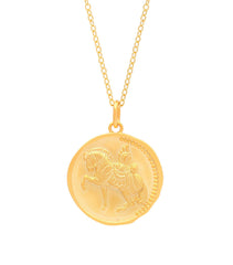 Gold Windhorse Medallion Necklace