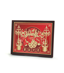 3 Celestial Guardians Plaque with Ksiddigarbha's Implements