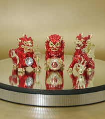 3 Celestial Guardians with Ksiddigarbha's Implements