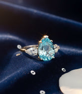 Triple Jewel Waterdrop Ring
