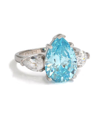 Triple Jewel Waterdrop Ring