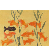 8 Goldfish And 1 Black