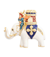 Warrior on Elephant Brooch