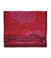 Leopard Print with Amulet Shawl (Red)