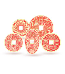Protection and Blessing Amulet Coins (Set of 5 Coins)