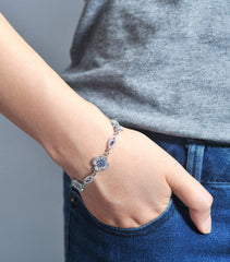 Anti Evil Eye Bracelet with Four Leaf Clover