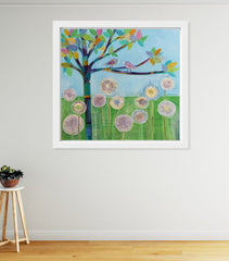 Two Birds On A Rainbow Tree