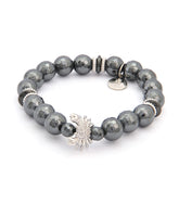 Hematite with Crab Charm Bracelet