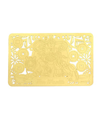 Increase Your Wealth Luck Gold Talisman Card