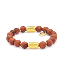 Manjushri Charm Bracelet with Gold Sandstone