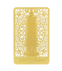 Wisdom Pagoda Gold Talisman Card