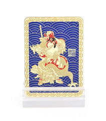 Kwan Kung With Dragon Mini Plaque