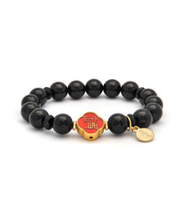 Black Onyx Bracelet with Rat