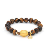 Tiger's Eye with Gold Tortoise Shell (财 Wealth)
