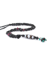 5 bats Dzi with Black Onyx Necklace