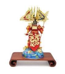 Magnificent Kwan Kung with 5 Flags