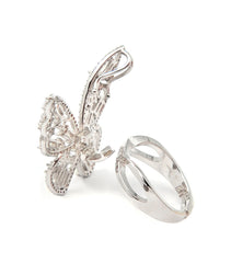 Butterfly Ring with Om Ah Hum Mantra