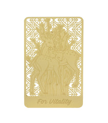 Healing Deer Golden Wallet Card