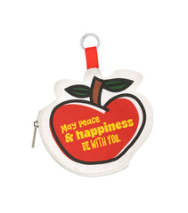 Peace & Happiness Apple Canvas Pouch