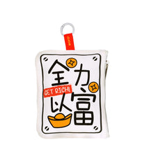 Get Rich! Horse Canvas Pouch