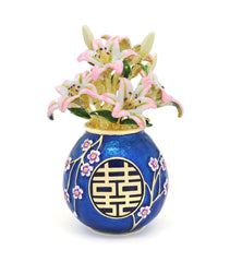 Double Happiness Vase with Lilies