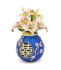 Double Happiness Vase with Lilies