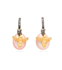 Bee with Pearl Earrings