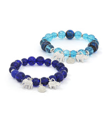 Elephant & Rhinoceros Anti Burglary Charms Bracelet